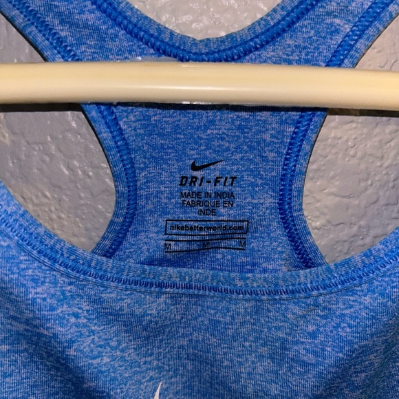 Nike Dri-FIT Blue Heather Sports Bra - Picture 2 of 4